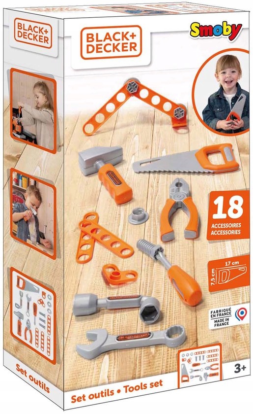 Zestaw narzędzi Smoby Black & Decker, 18szt.