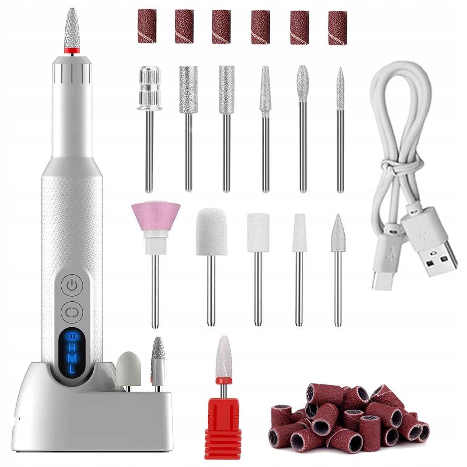Profesionální Bruska Na Nehty Manikúra Sada 20000RPM Bezdrátová