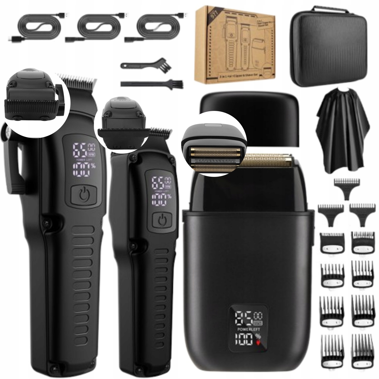 Elektrický zastřihovač, sada na stříhání s taškou Eva a 180 minut provozu