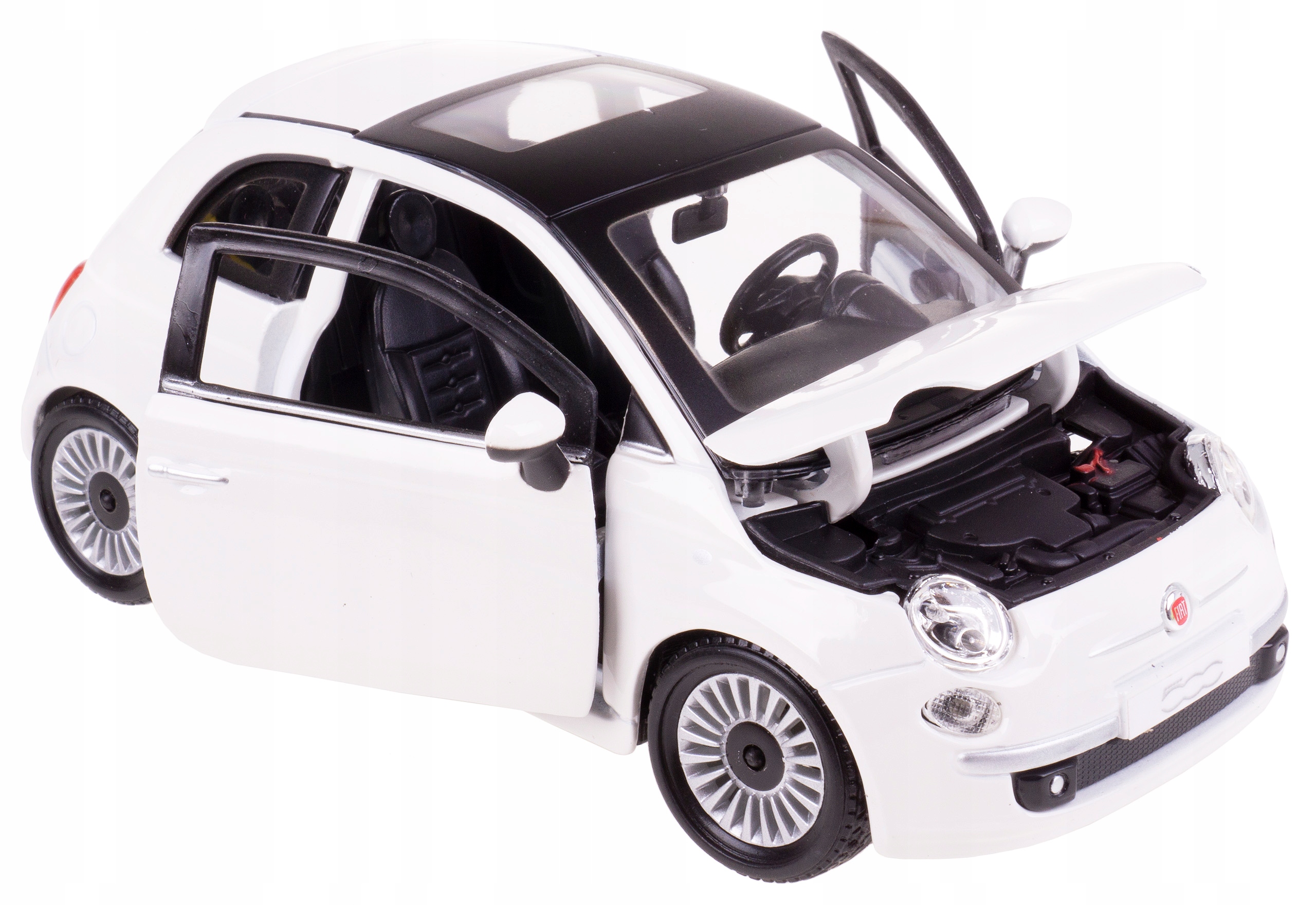 

Fiat 500 2007 Model Metalowy Bburago 1:24 Biały