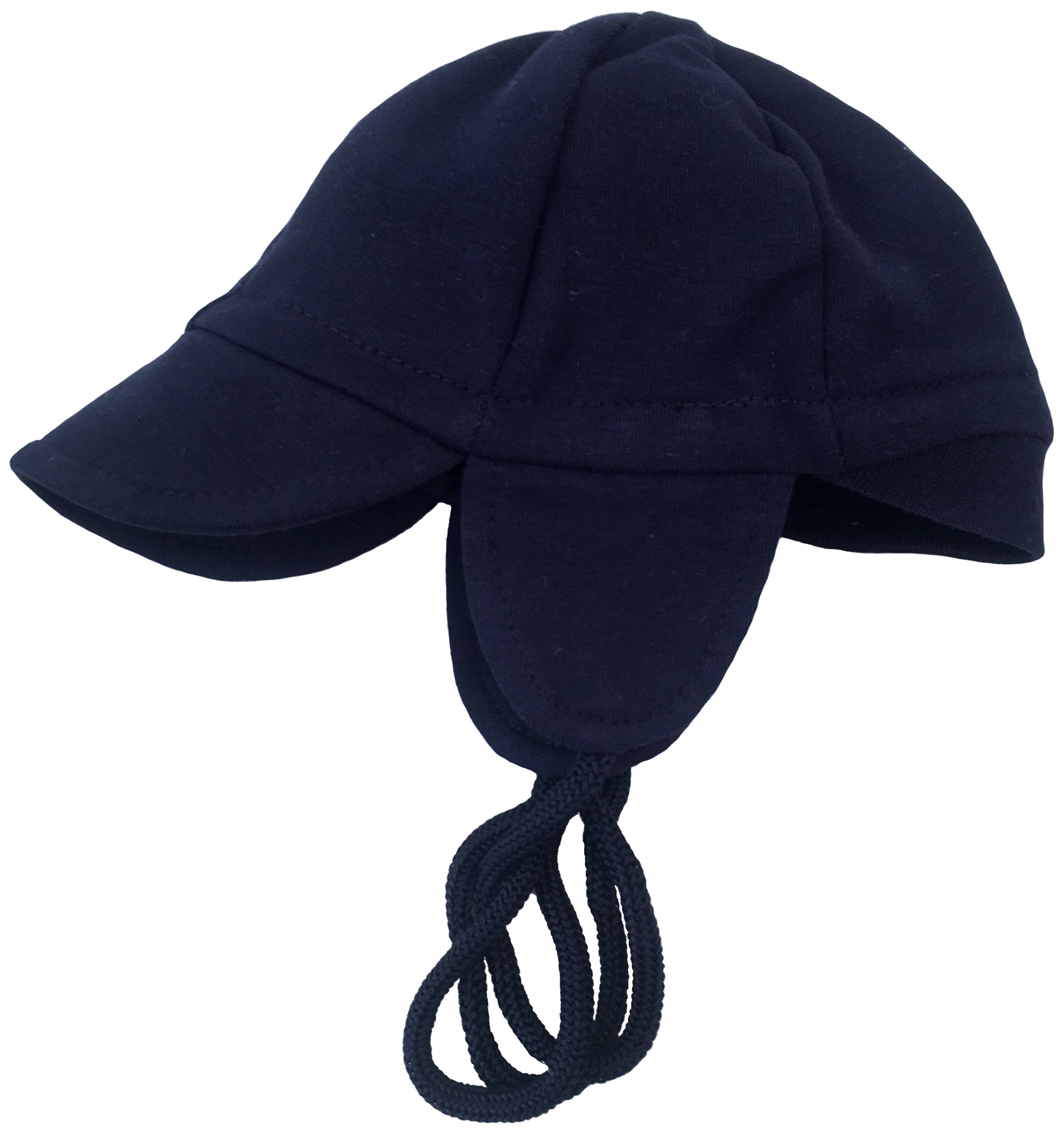 

Czapeczka wiązana z daszkiem 62 cm podszyta baw.