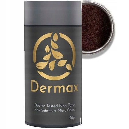 Dermax 28 g – Kosmetika pro zahušťování vlasů, mikrovlákna, barva Kaštanová