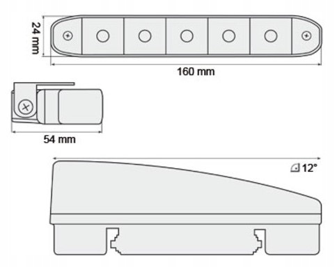 SWIATLA DZIENNE LED PASEK 16 CM HOMOLOGACJA E4 Part manufacturer M Tech