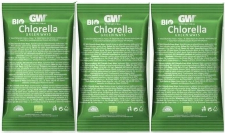 Bio Chlorella Pyrenoidosa Green Ways tabl 1320 szt.330g (3saszetki po 110g)