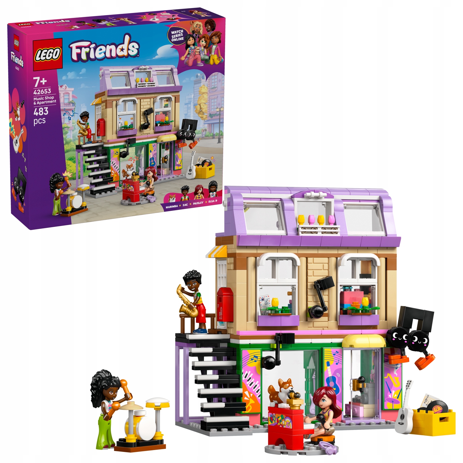 Lego Friends 42653 Obchod s hudebninami a byt