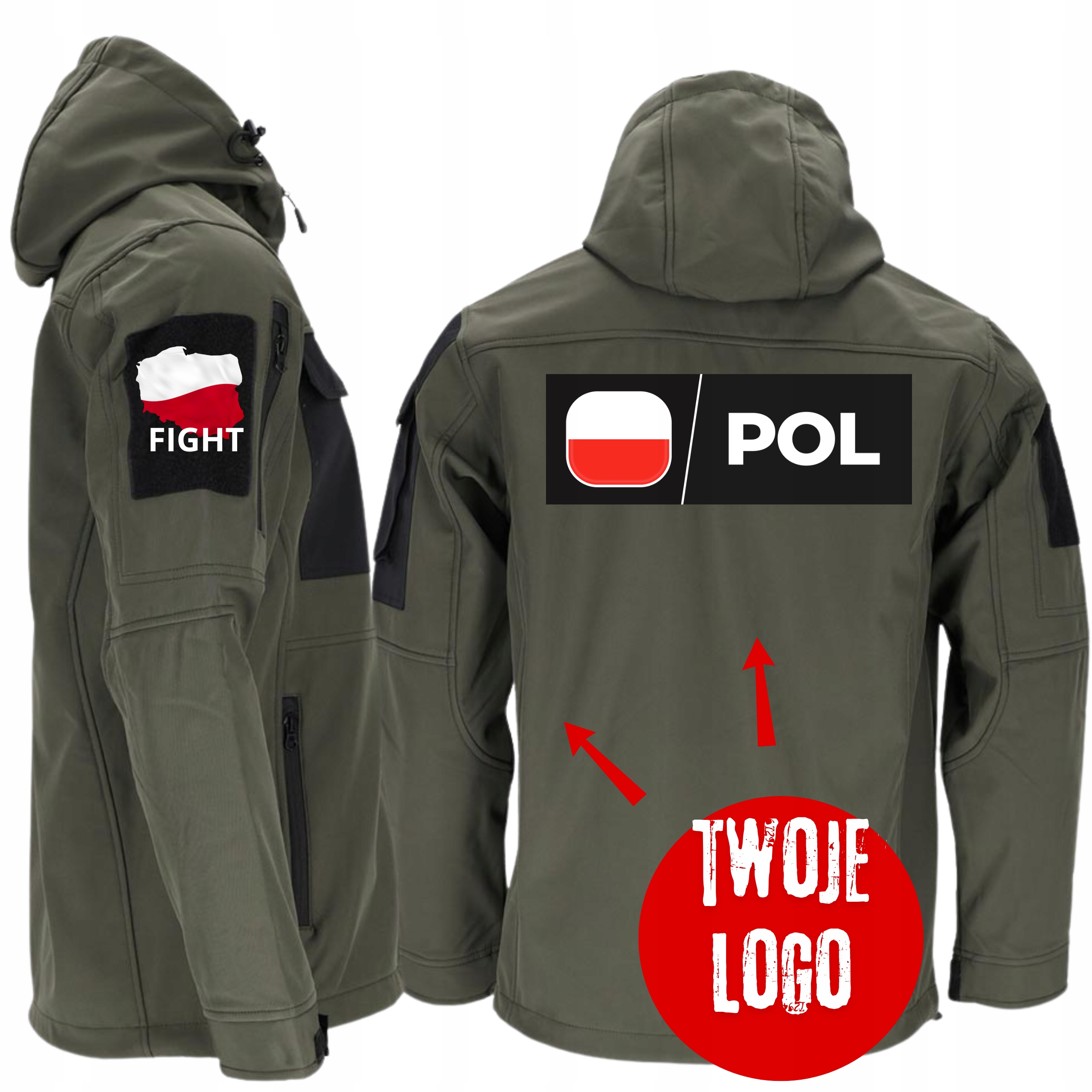 Zateplená softshellová bunda S Vlastním Potiskem Loga Boron_to_fight_zb vel. L