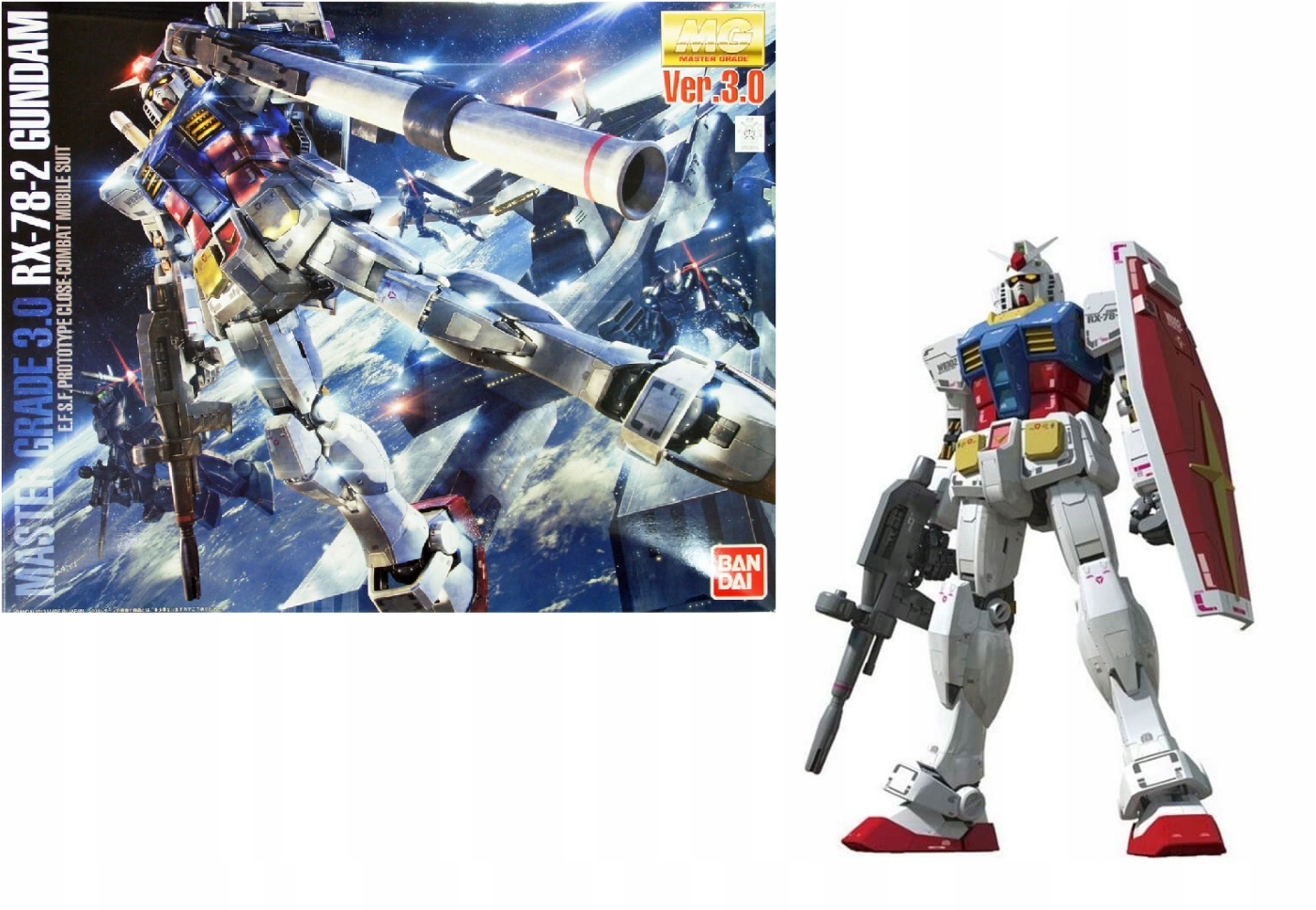 Gundam Model stavebnice Master Grade RX-78-2 Gundam verze 3.0 18 cm