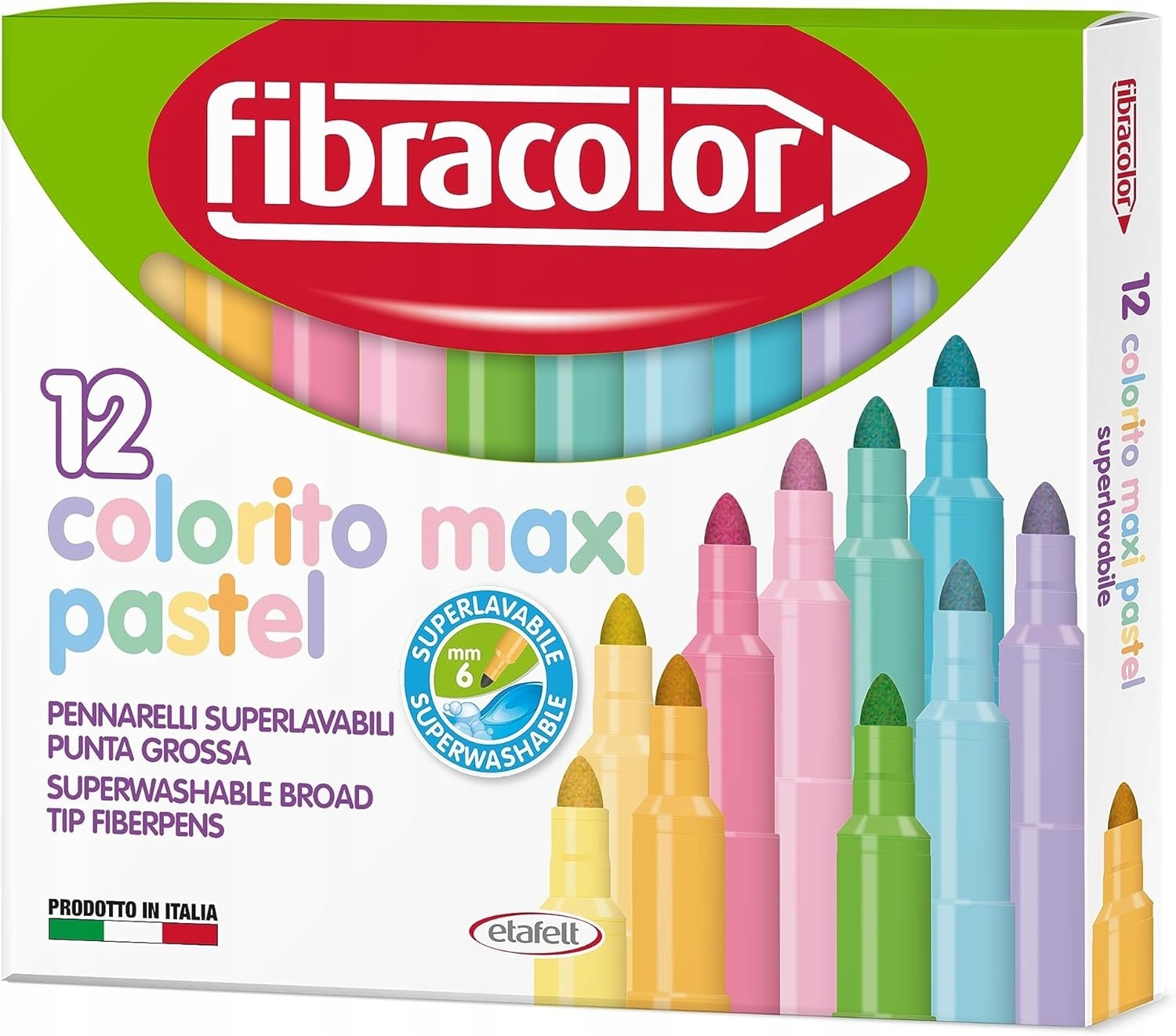 PISAKI COLORITO MAXI PASTEL 12kol. PASTELOWE FIBRACOLOR 9945