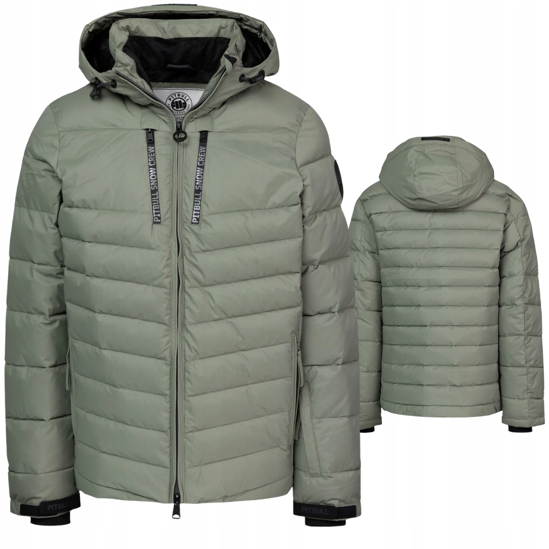 Pitbull West Coast Pánská Zimní Bunda S Kapucí Crestline Šalvějová 3XL