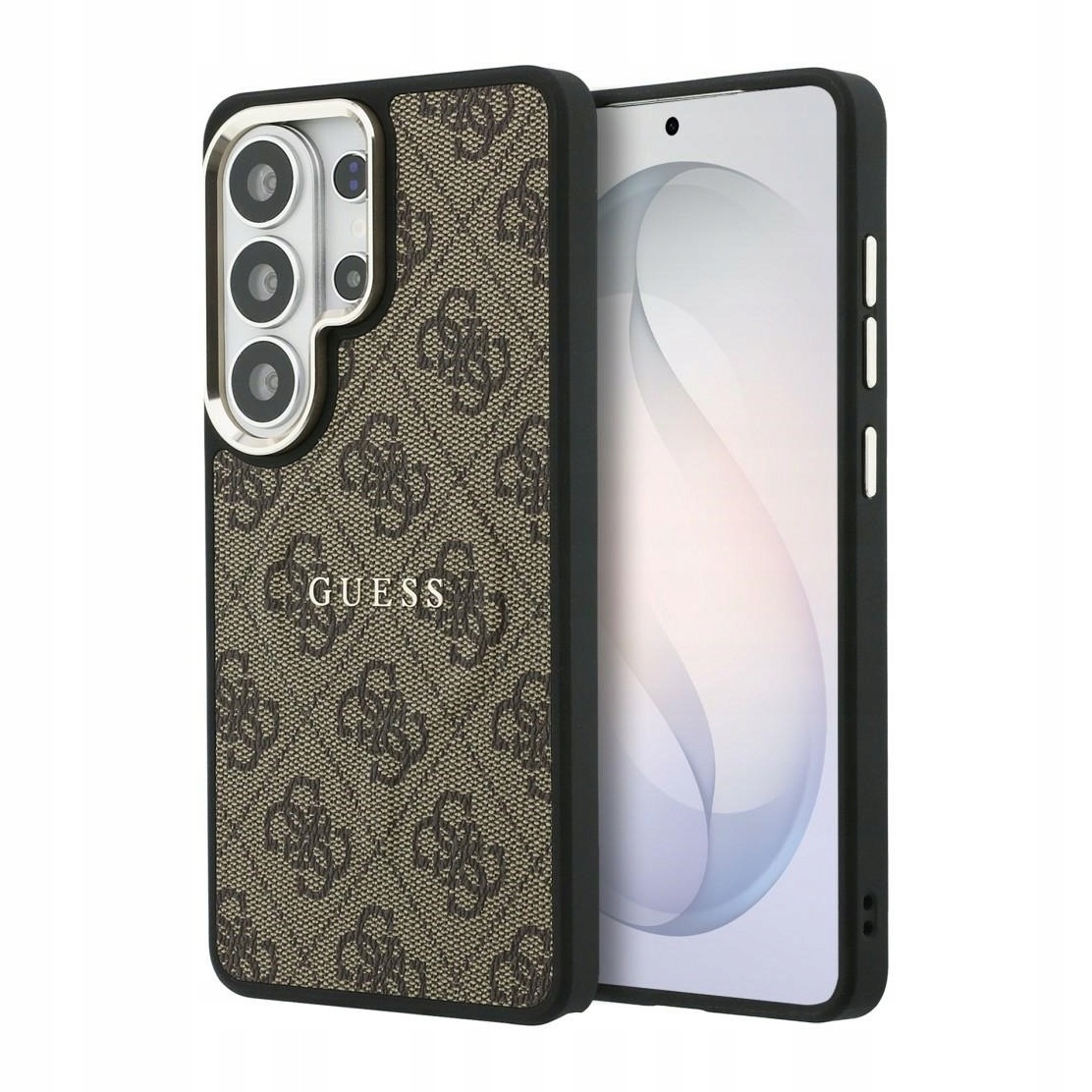 Pouzdro pro Samsung Galaxy S26 Ultra Guess 4G Embossed Ring, hnědé