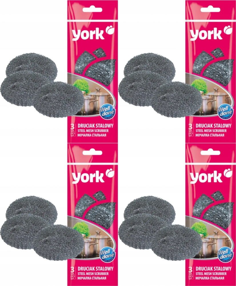 

Druciak stalowy York 12 szt srebrny