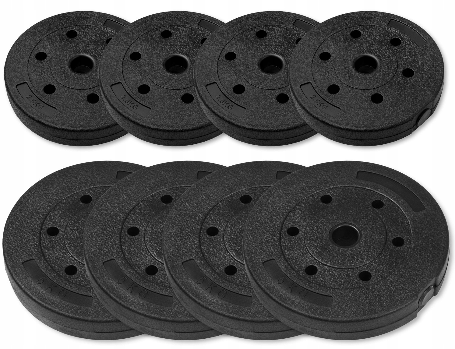 

Zestaw 30KG Obciążenie Kompozytowe 4x2,5kg 4x5kg