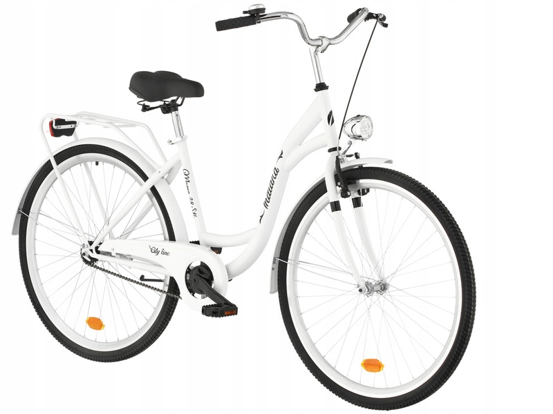 Rower miejski Indiana Moena S1B 28 cali damski Biały