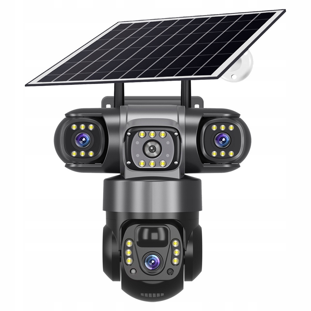 Venkovní 4G solární kamera 3 objektivy 3MP 4K Ultra Hd Smart Solar Camera