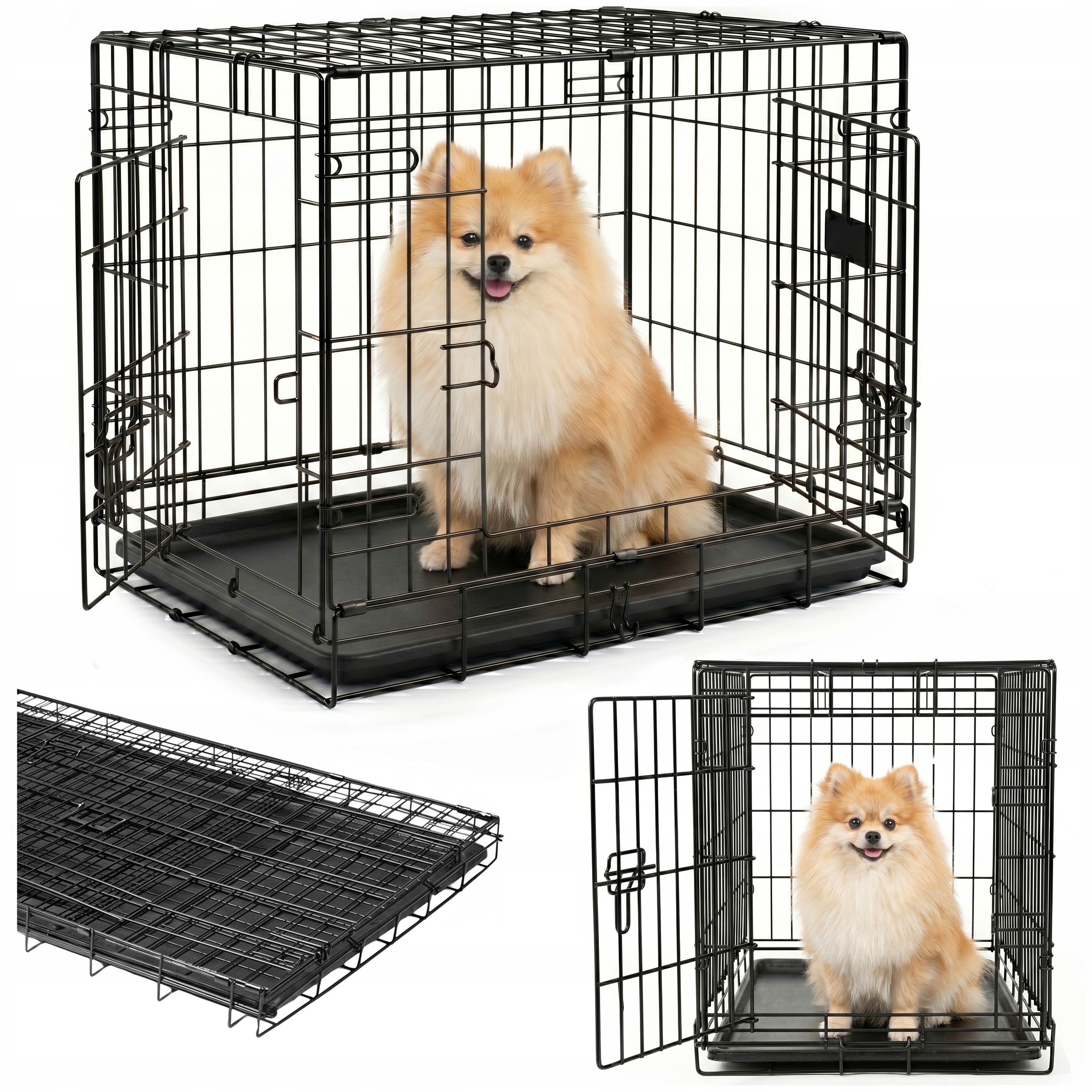 Klec Pro Psa Kovová Kennelová Přepravka Zvířat Psů Skládací M