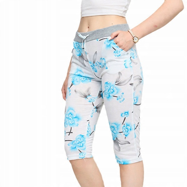 

HK-86067 White Spodenki 3/4 W Kwiaty XL - 42