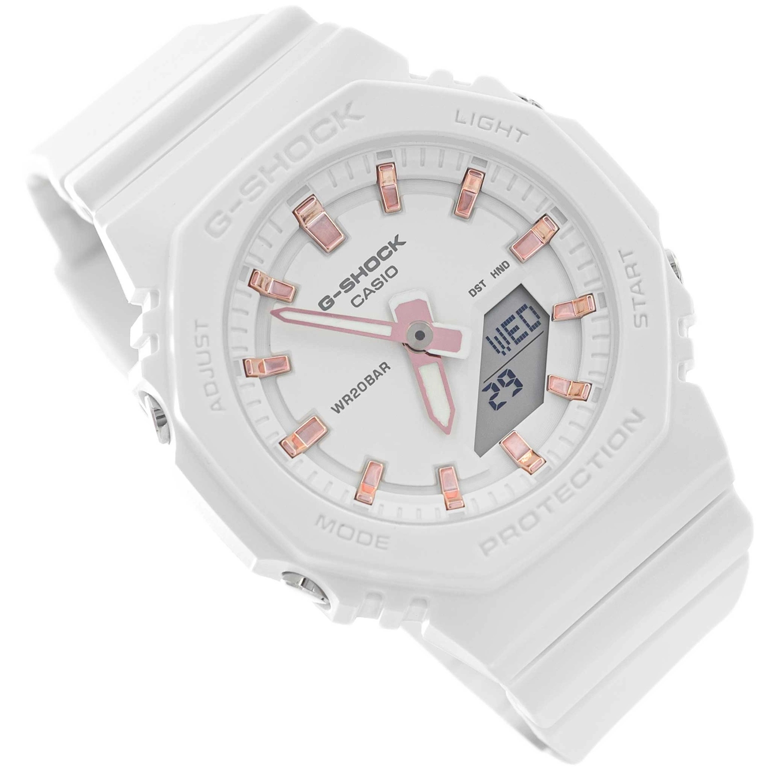Dámské Hodinky Casio GMA-P2100M-7AER G-shock Bílý Pásek Časovač Alarm 200 M
