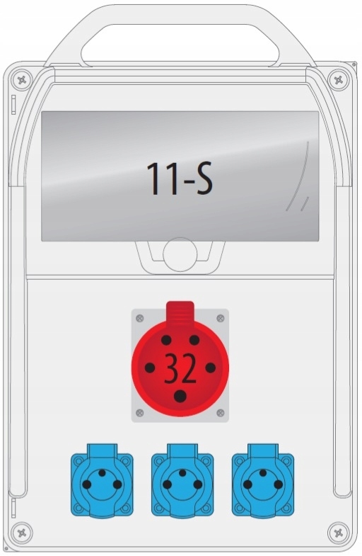 Rozvádzač 1x32A/5p 3x250V 11S B.18.382-7