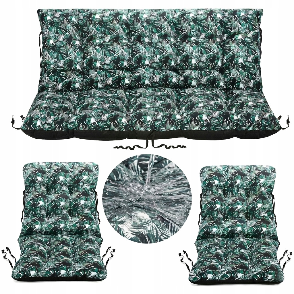 Set 2+1 polštáře na ratanový nábytek voděodolné 120x60x50 Exotic