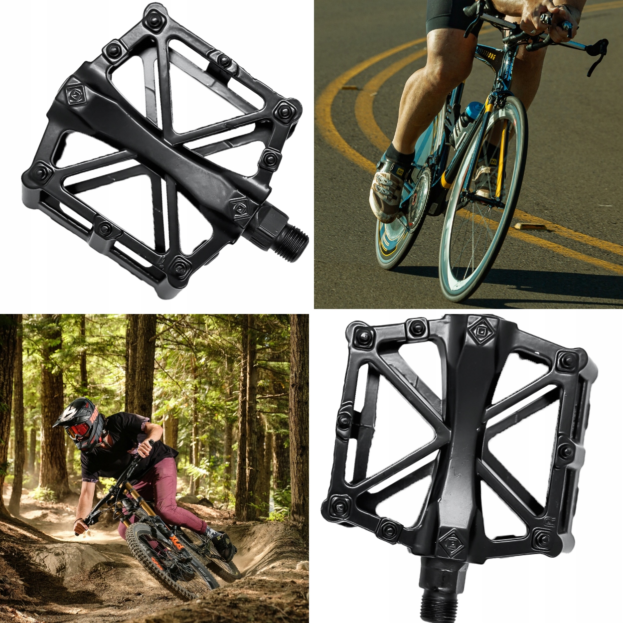 PEDAŁY ROWEROWE ALUMINIOWE ANTYPOŚLIZGOWE PLATFORMOWE MTB BMX TREKKINGOWE Rodzaj łożyska inne