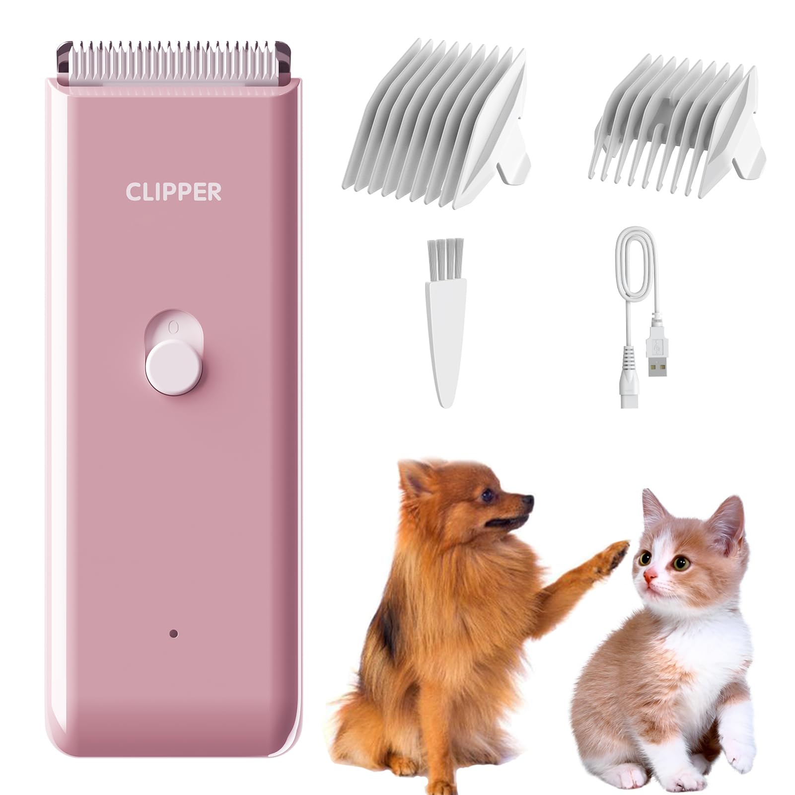 Favrison Strojek na stříhání psů a koček Tichý Voděodolný Růžový