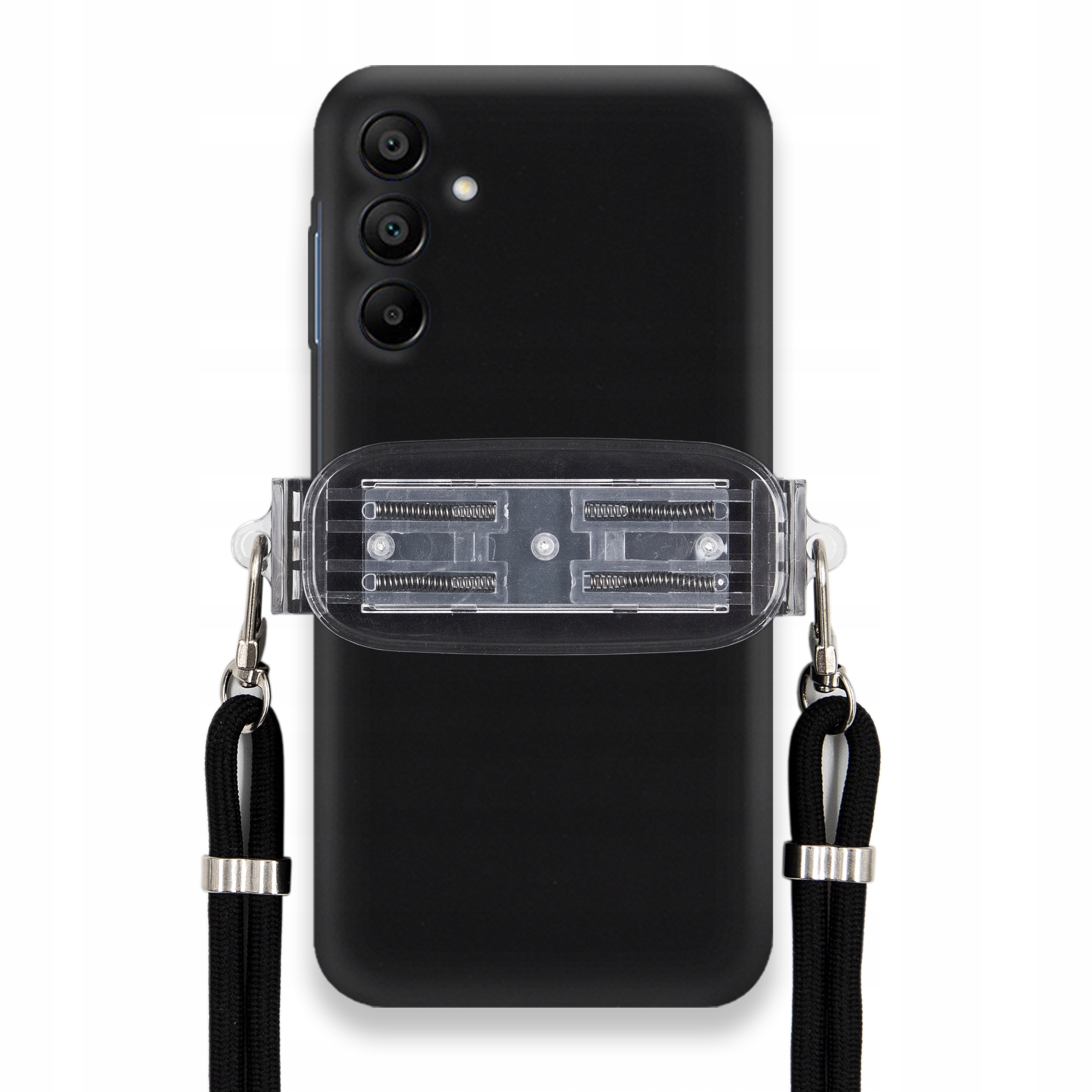 Pouzdro Pro Samsung A15 4G Smooth Černé Pouzdro Univerzální Držák Černá Šňůra