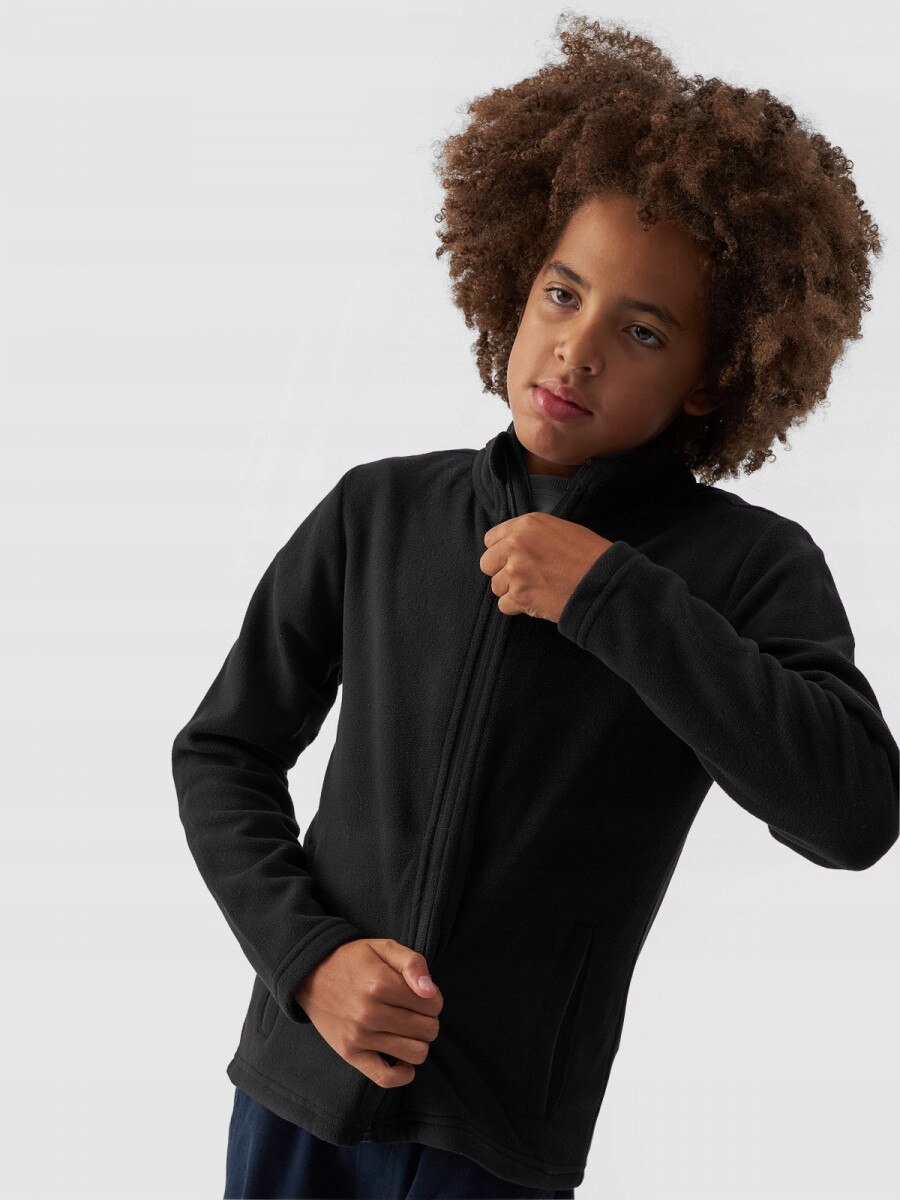 Chłopięcy polar rozpinany bez kaptura 4F 4FJWMM00TFLEM245 - czarny Marka 4F