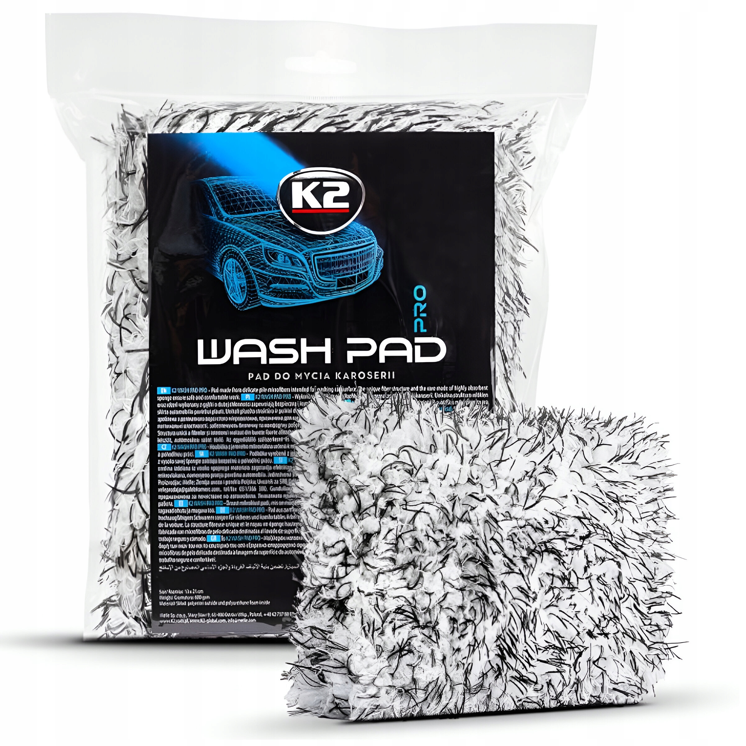 Pad Do Mycia Samochodu Karoserii Lakieru Auta Gąbka K2 Wash Pro Mikrofibra