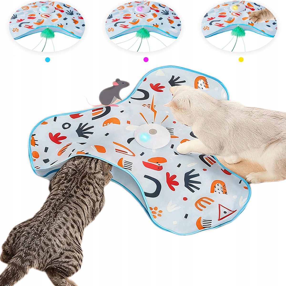 Interaktivní hračka pro kočky s zvuky myší, lehká, zábava, mazlíček