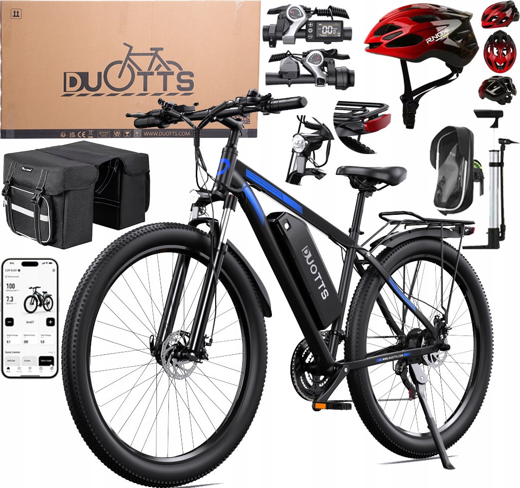 Pojazd Elektryczny Duotts C29 1000W 48V 15AH 55KM/H 100KM S App +2 Dárek