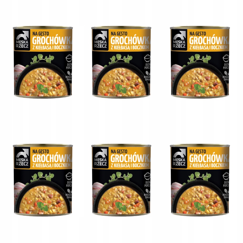 Na gęsto grochówka z kiełbasą i boczkiem 840g Męska Rzecz X6