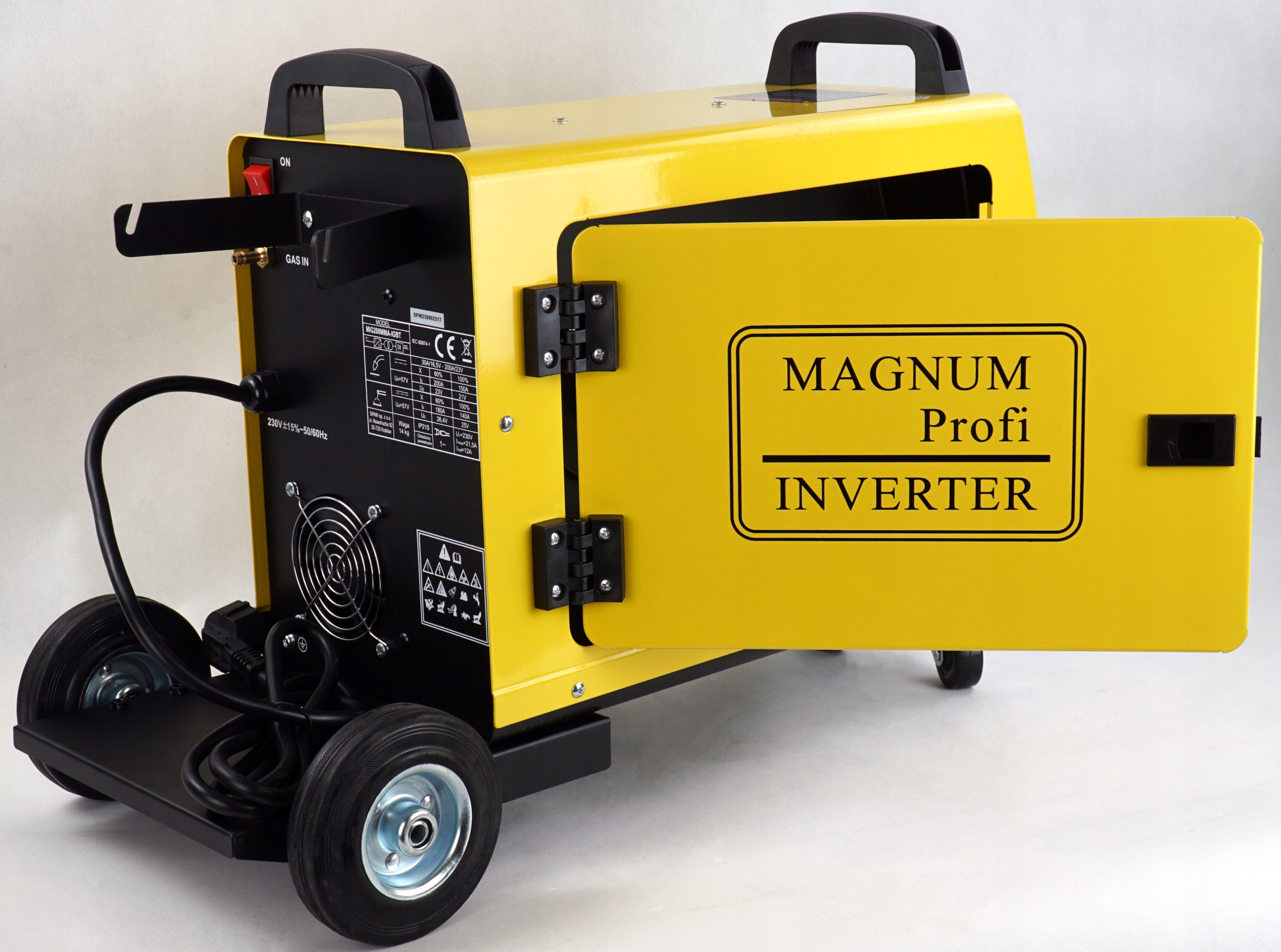 Spawarka inwertorowa Magnum MIG/MAG 200A KN MMA IGBT MIGOMAT 230V PODWOZIE Rodzaj półautomat spawalniczy