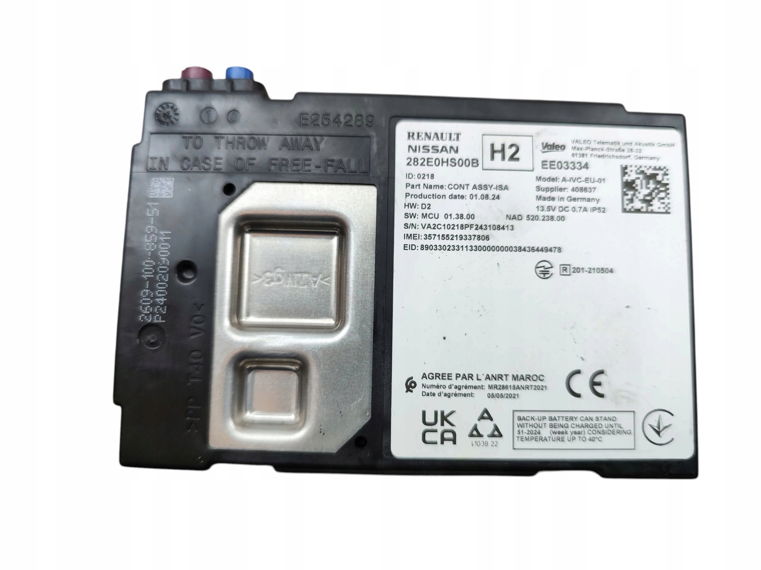 control unit module BLUETOOTH NISSAN JUKE II F16 282E0-HS00B