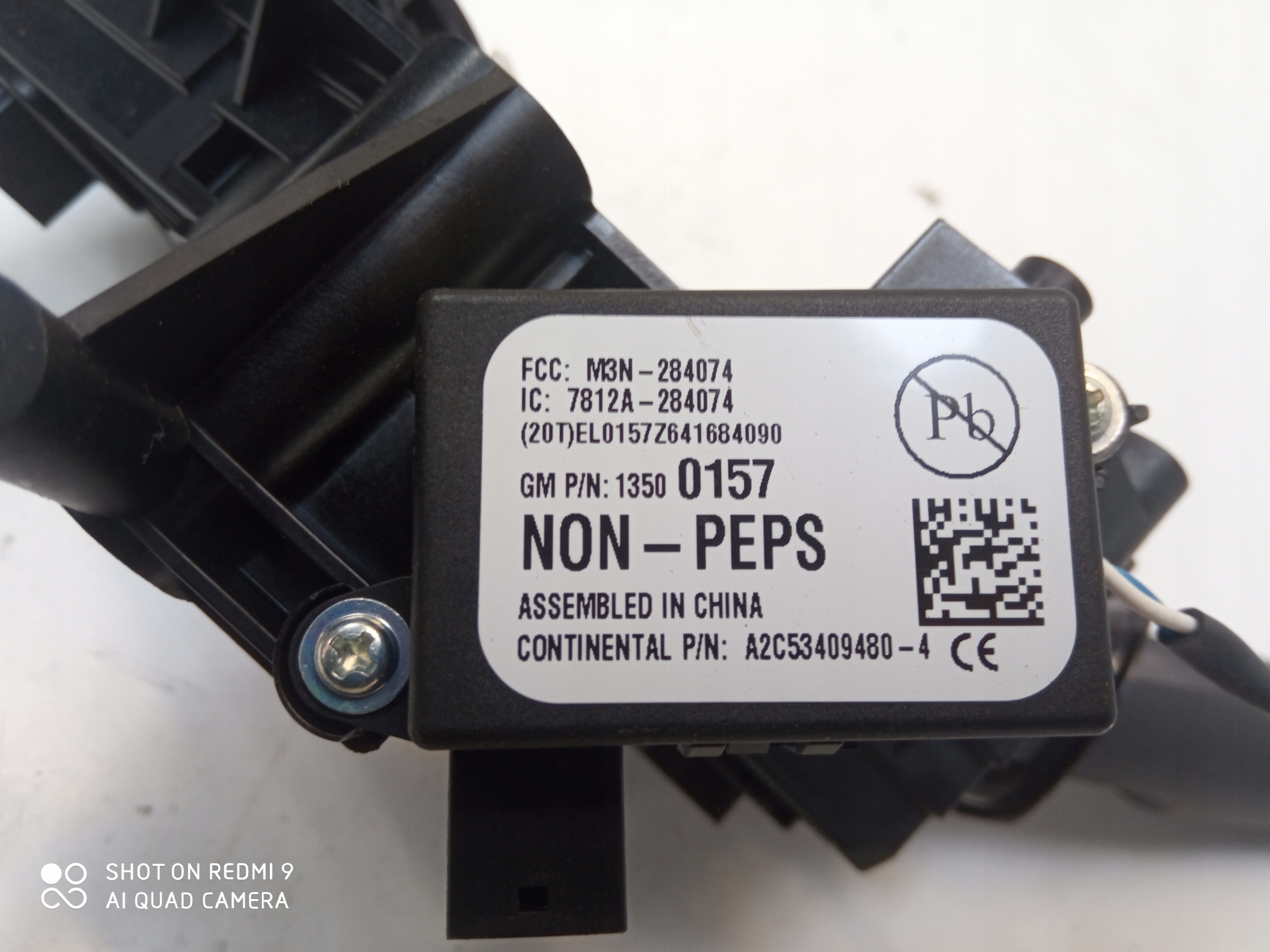 OPEL ZAFIRA C control MANETKA switch
