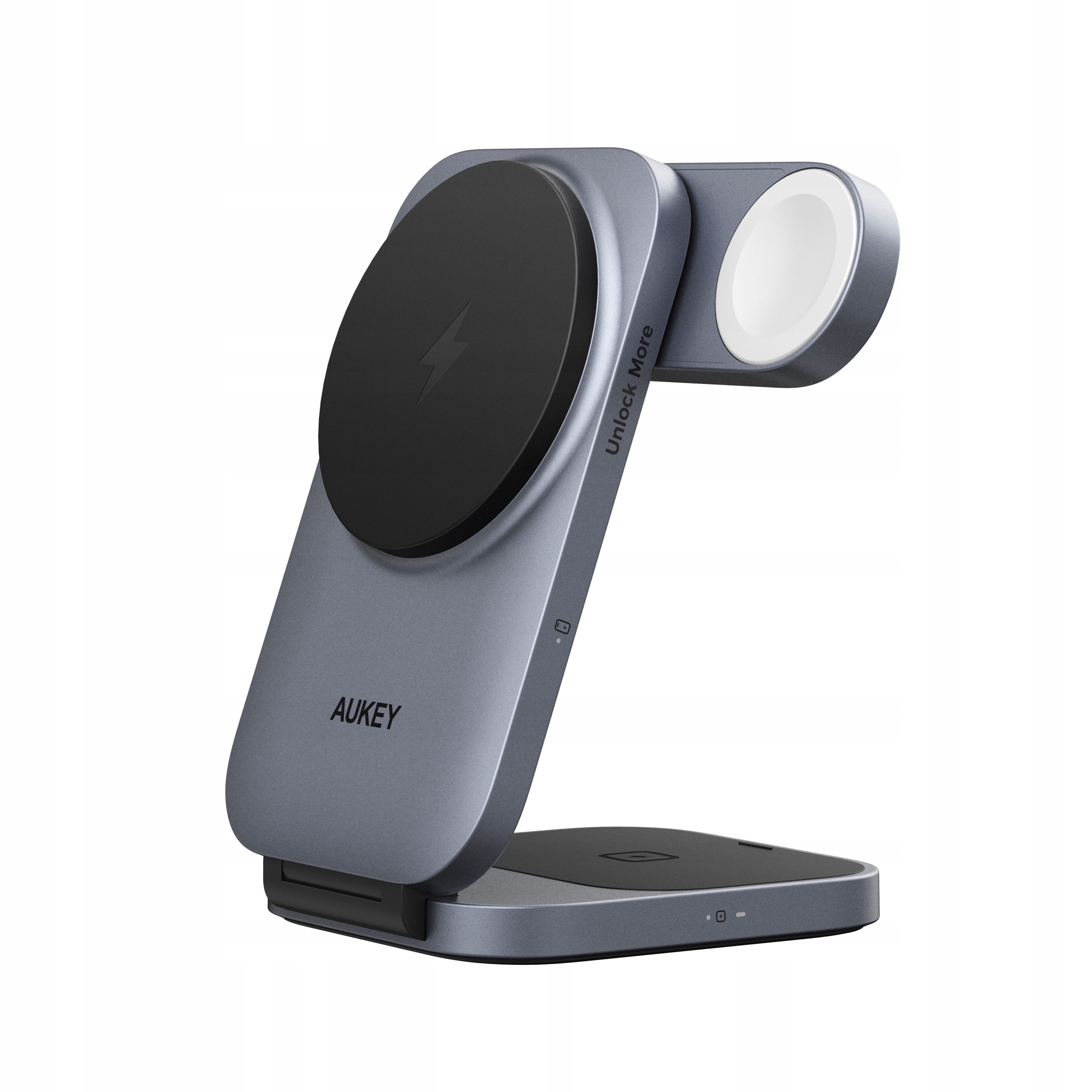 Ładowarka Aukey Ładowarka indukcyjna 3w1 Qi2.0 15W MagSafe/Magnetic