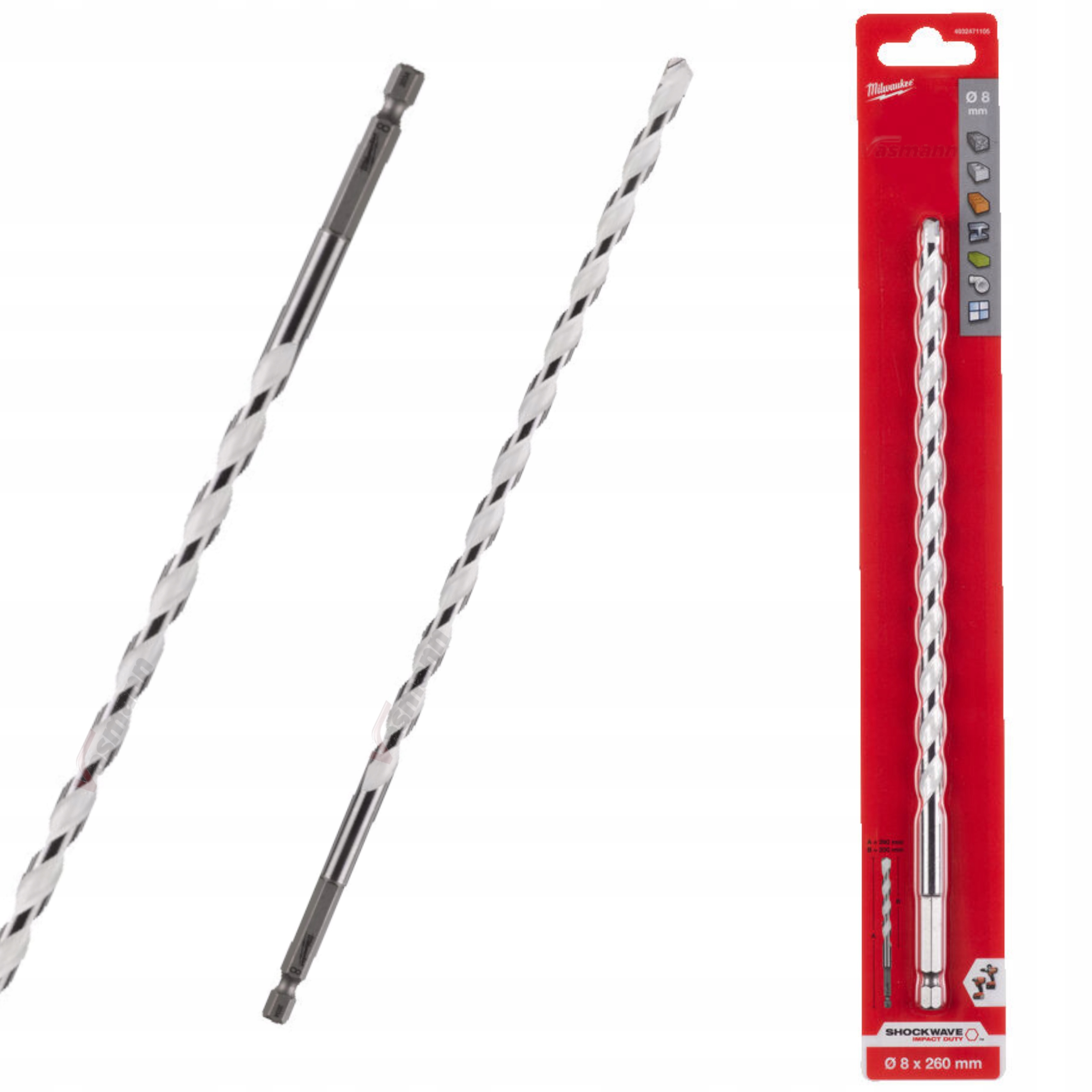 

Wiertło Uniwersalne Milwaukee Hex 8 x 260 mm