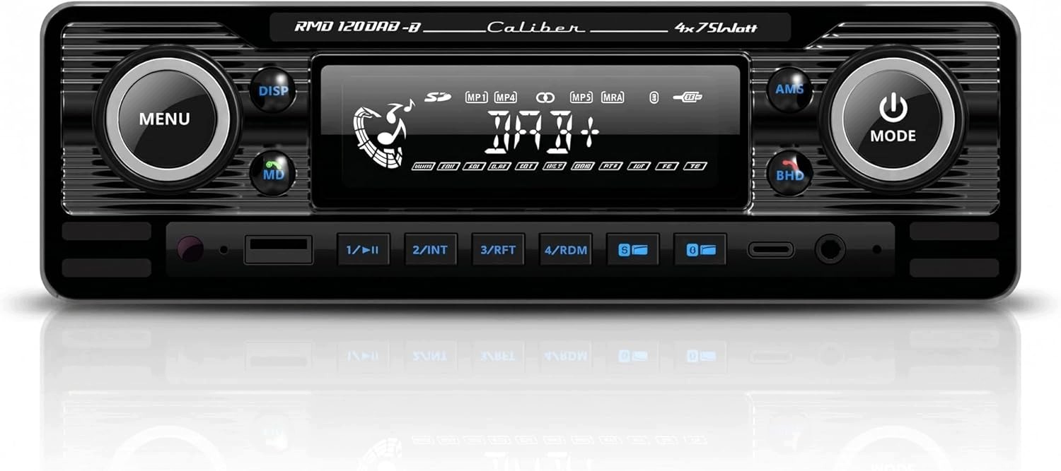 Caliber RMD120DAB-BT-B Autorádio Retro MP3 Usb Bluetooth Dab Black