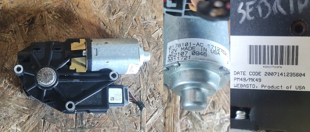 0178101AC - ДВИГУН ЛЮКА CHRYSLER SEBRING 06 -12 РІК