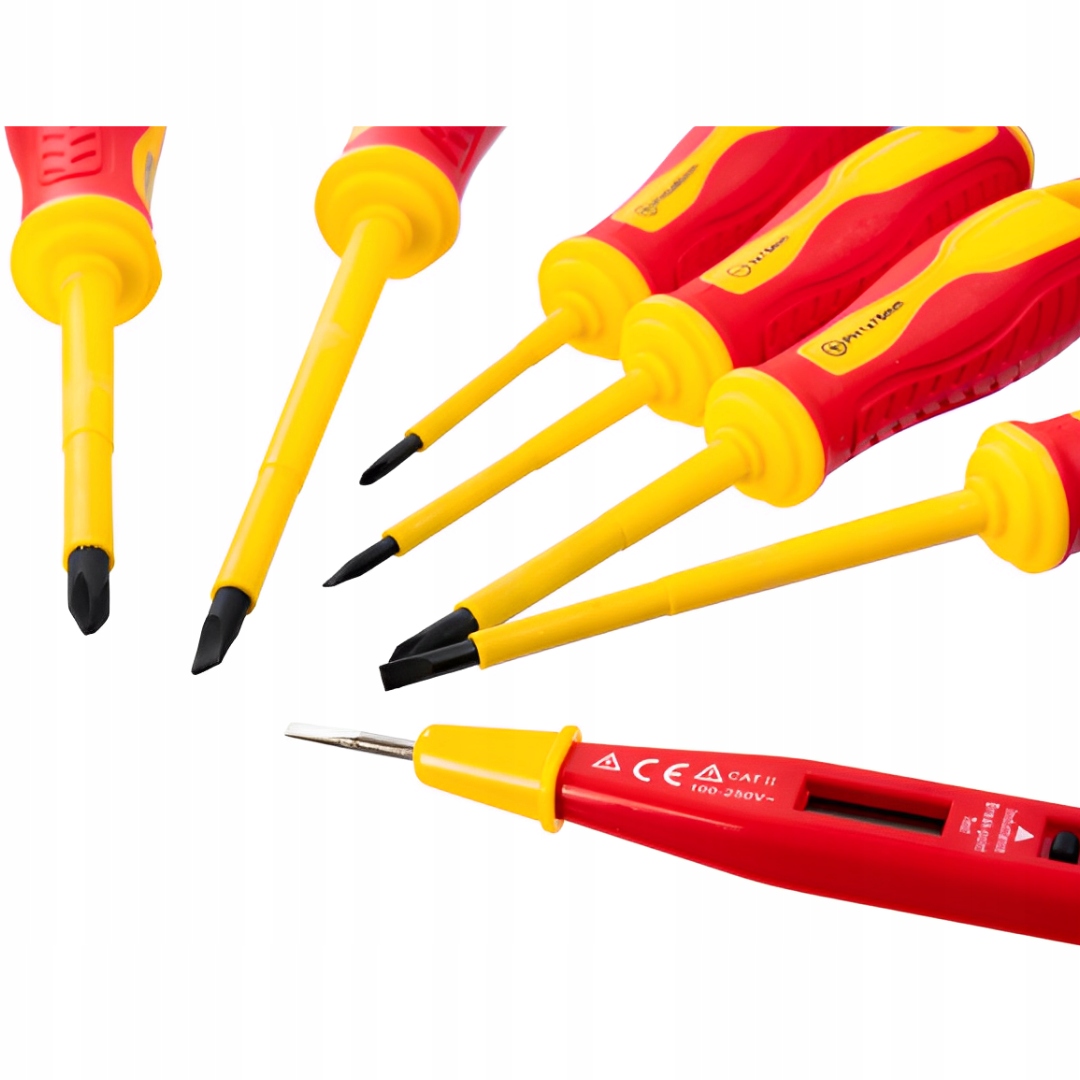 WKRĘTAKI ŚRUBOKRĘTY ELEKTRYCZNE ZESTAW CR-V + PRÓBNIK 6-ELEMENTÓW RICHMANN Kod producenta C5302