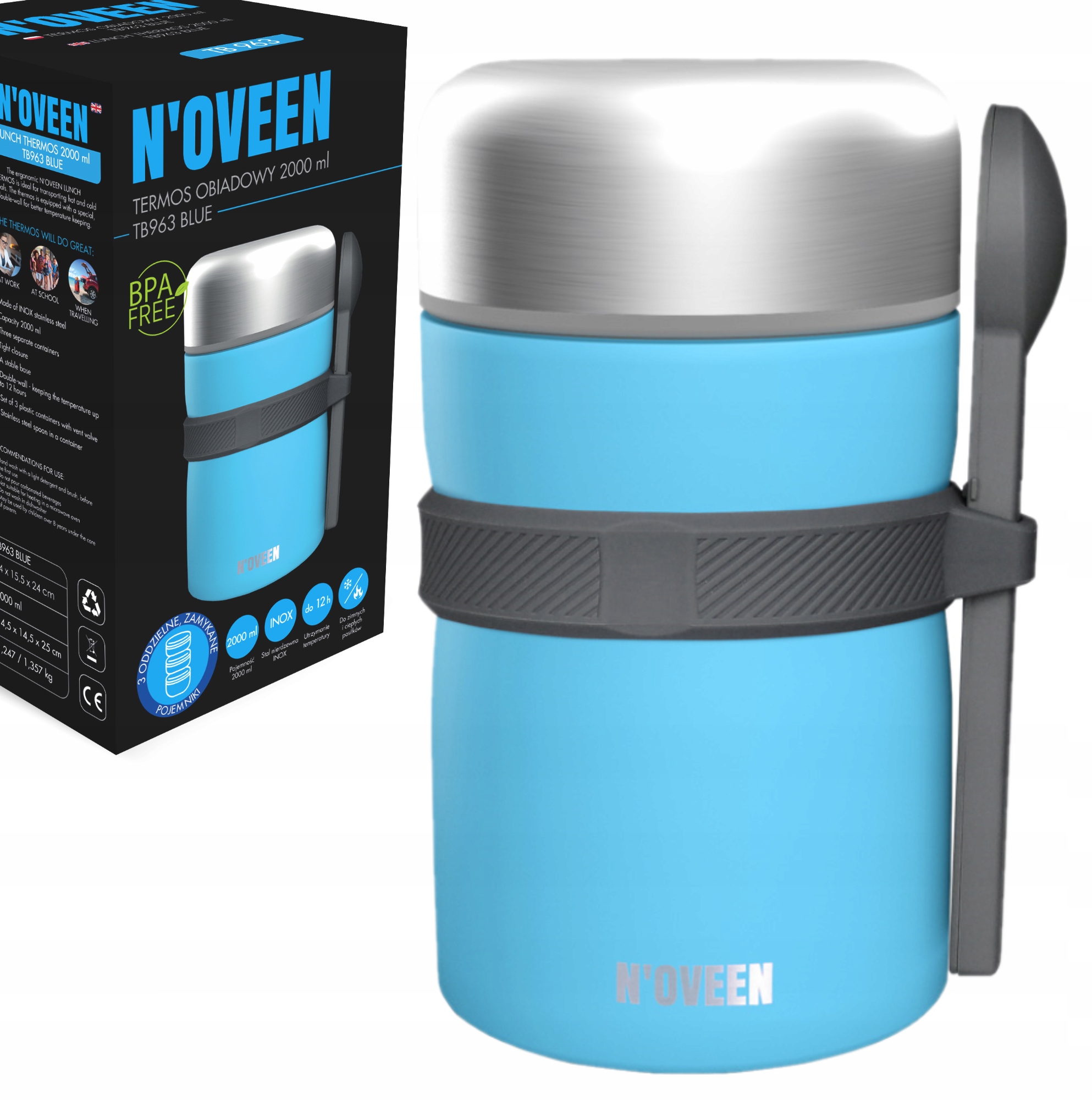 

Termos obiadowy 2000 ml Noveen TB963 Blue