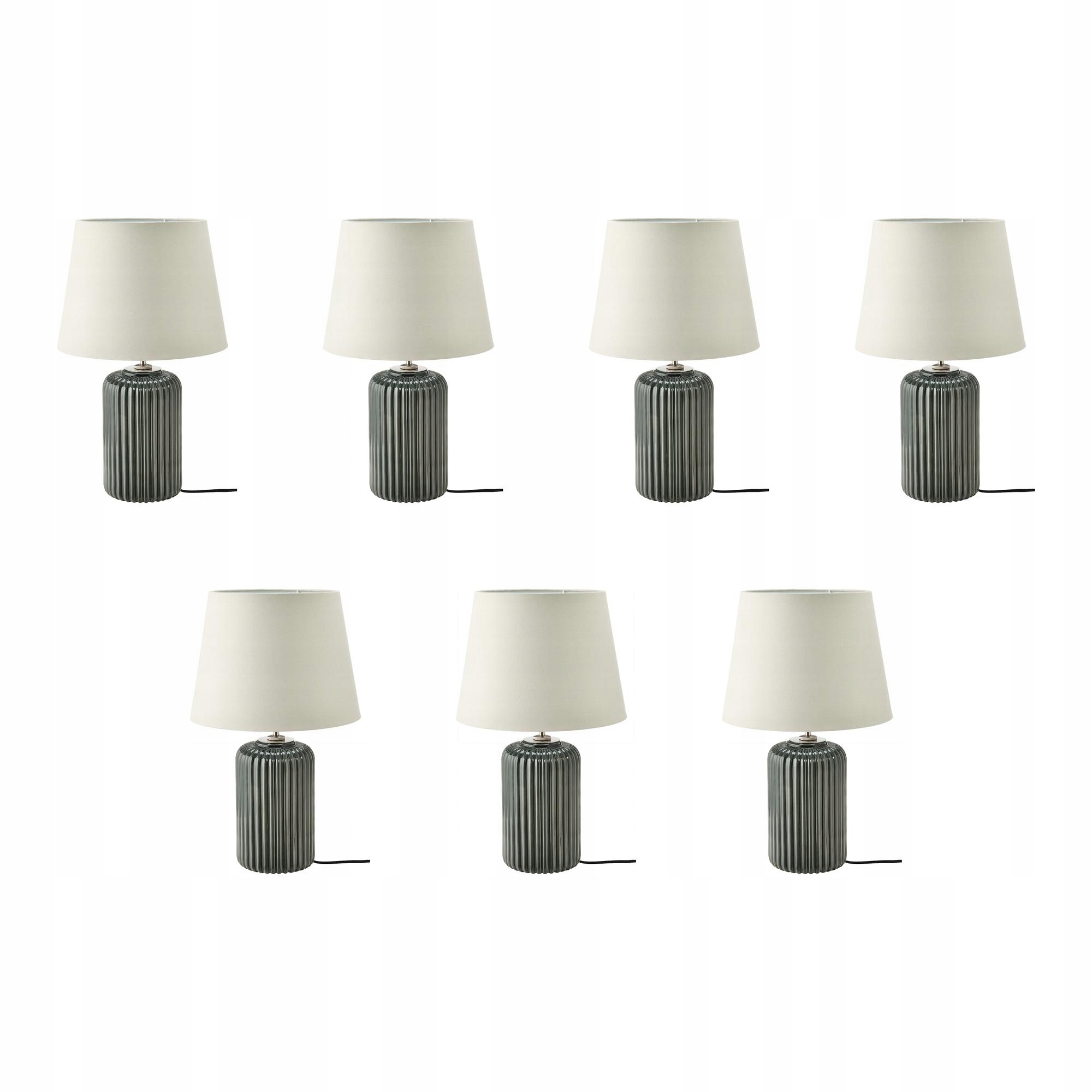 7 szt. Snobyar Lampa stołowa szaroturkusowy ceramika/szary 52 cm