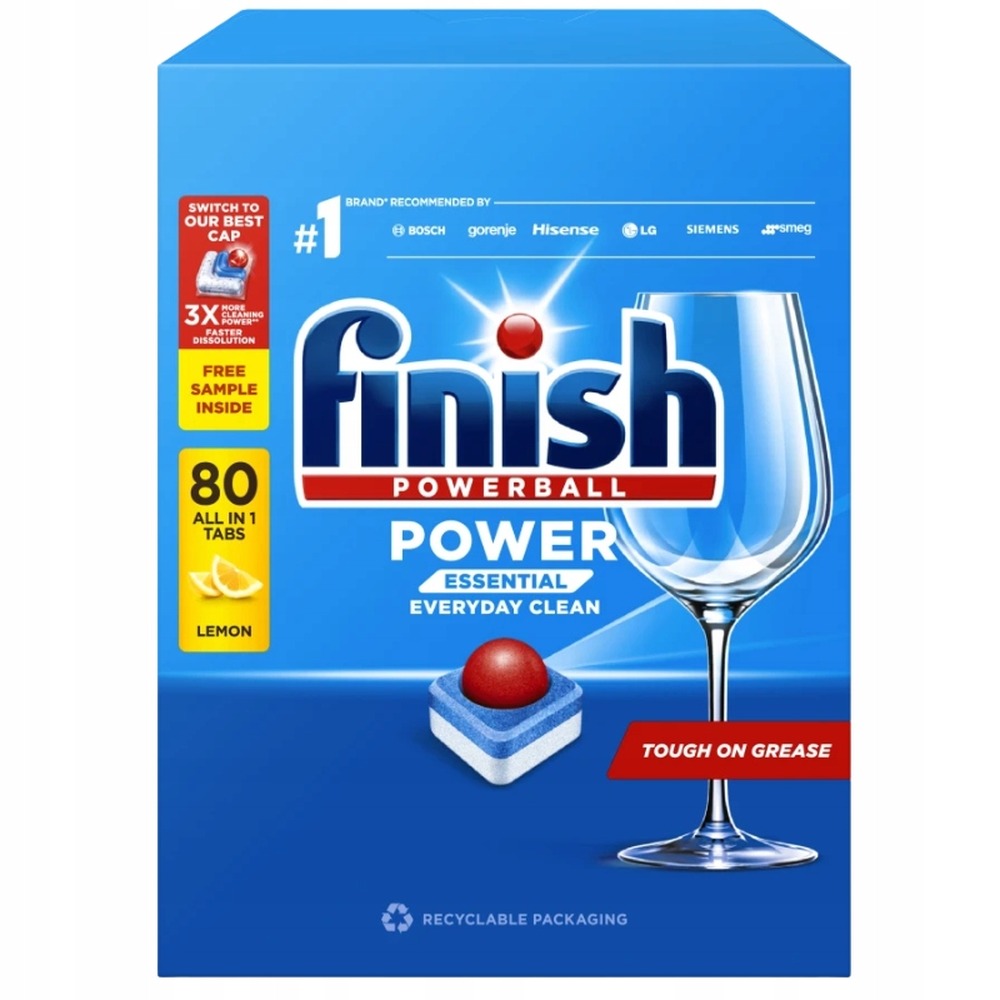 Finish Power Essential Tablety do myčky Lemon 80 kusů