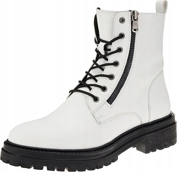 Geox Iridea Ankle Boot Dámské Kotníkové Boty Bílé Kožené 38 J8A