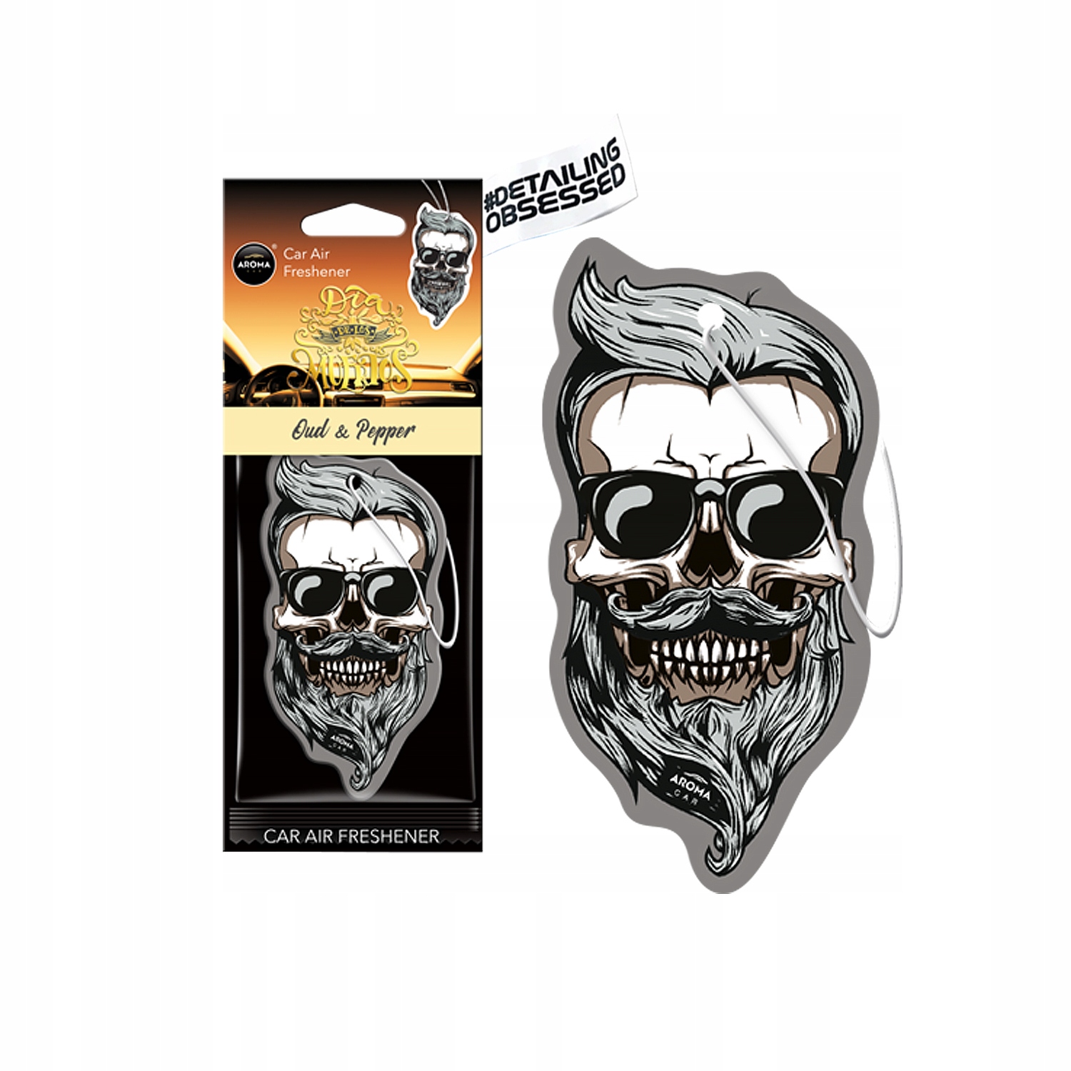 Aroma Oud & Pepper Skull Dia De Los Muertos Celuloza zawieszka zapachowa