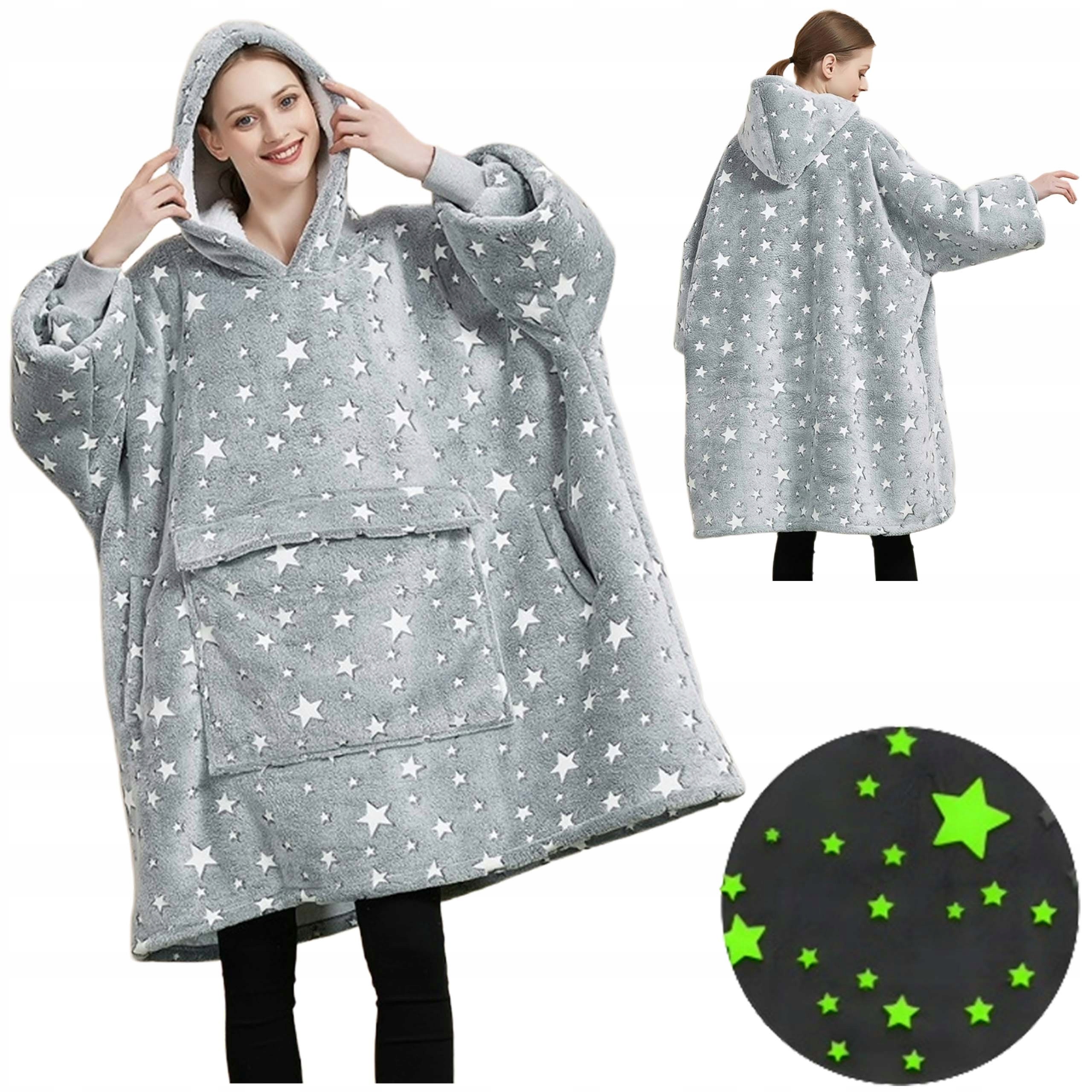 Mikina S Překrytím Deka Mikinová Deka Deka S Překrytím (svítící) Dámská Pánská Oversize XXL Silná