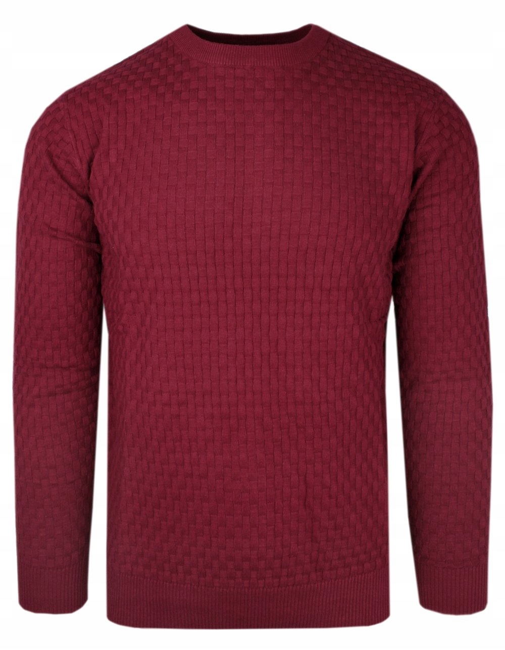 Jednobarevný pánský svetr Adriano Guinari Tmavě červená XXL