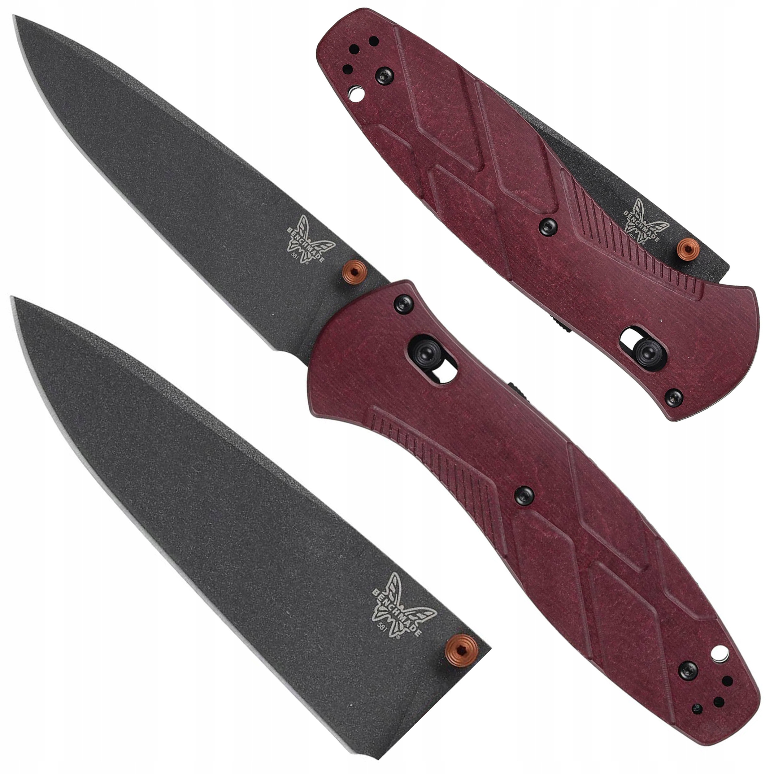 Nóż składany Benchmade 581BK-04 Barrage Redstone folder Edc turystyczny