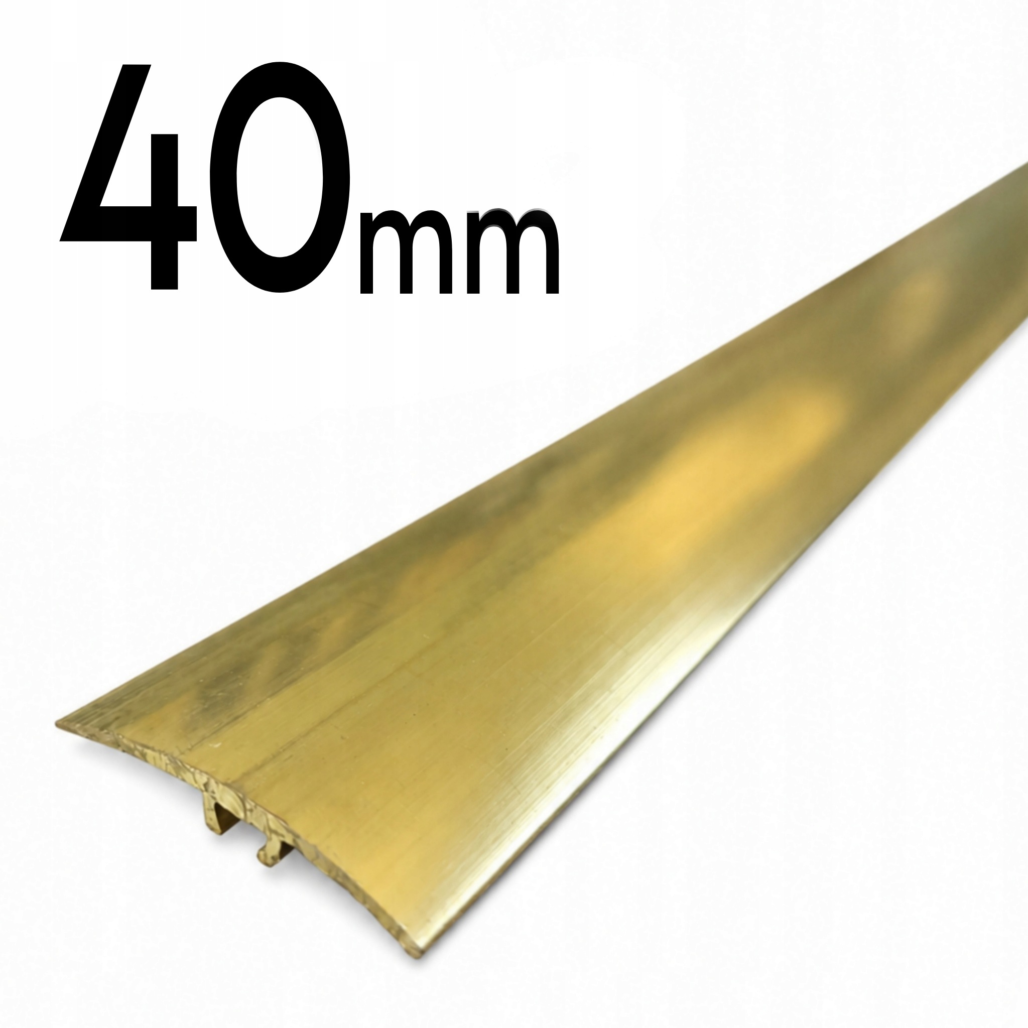 listwa progowa mosiężna mosiądz naturalny kołki klej 40mm 90cm (F07A)