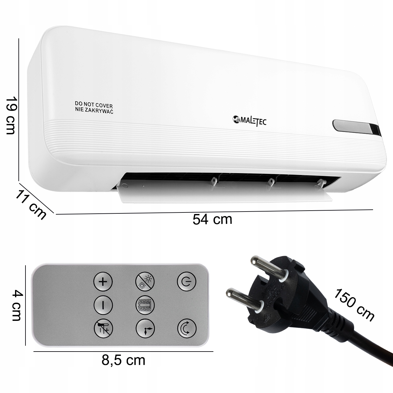 KURTYNA POWIETRZNA GRZEJNIK ENERGOOSZCZĘDNY OSCYLACJA WIFI PILOT 2000W EAN (GTIN) 5901924236788