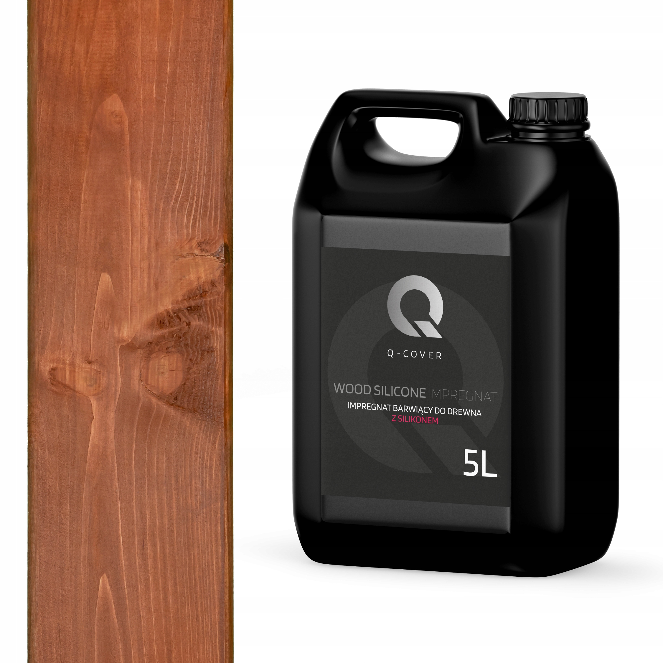 IMPREGNAT BARWIĄCY DO DREWNA Z SILIKONEM 2w1 ORZECH JASNY MAT MATOWY 5L